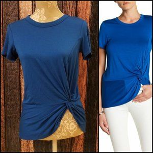 Side Twist Blue Tee